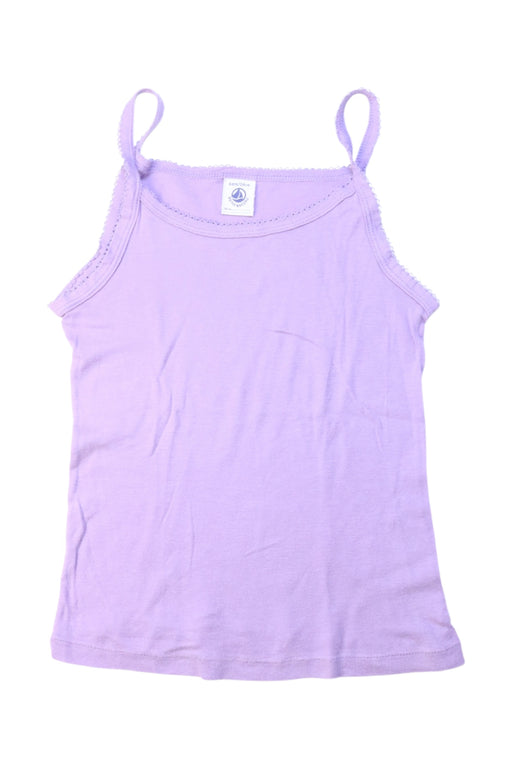 A Purple Sleeveless Tops from Petit Bateau in size 6T for girl. (Front View)
