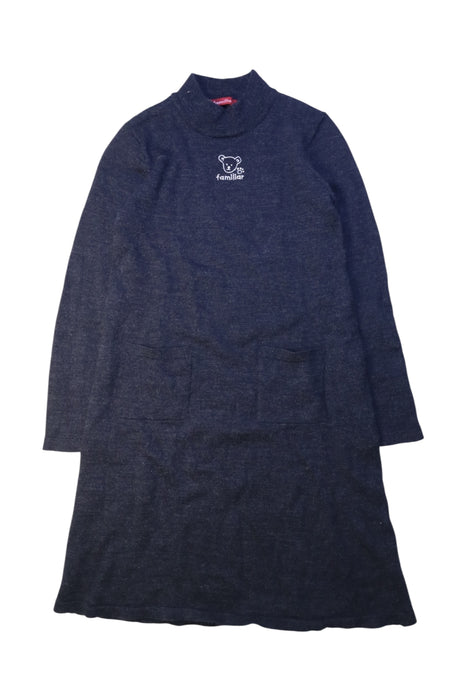 A Navy Sweater Dresses from Familiar in size 10Y for girl. (Front View)