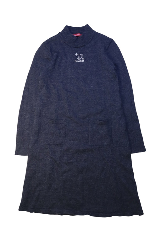 A Navy Sweater Dresses from Familiar in size 10Y for girl. (Front View)