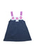 A Navy Sleeveless Dresses from and the little dog laughed in size 12-18M for girl. (Back View)