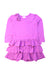 A Purple Long Sleeve Dresses from Hanna Andersson in size 5T for girl. (Front View)