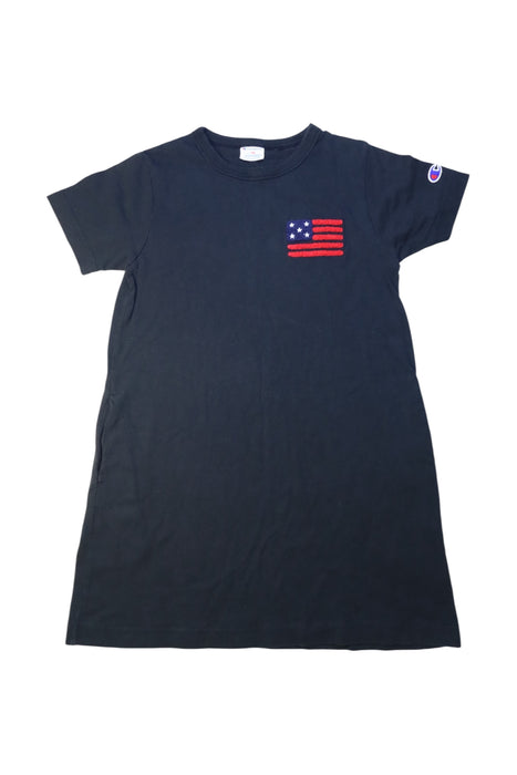 A Navy Short Sleeve Dresses from Champion in size 7Y for girl. (Front View)