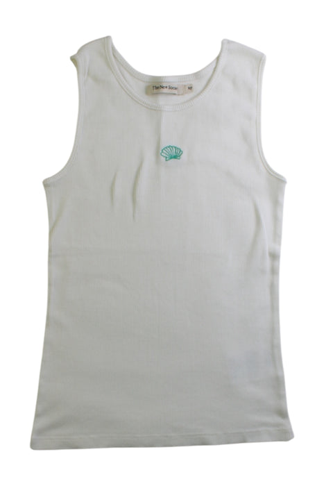 A White Sleeveless Tops from the new society in size 18-24M for girl. (Front View)