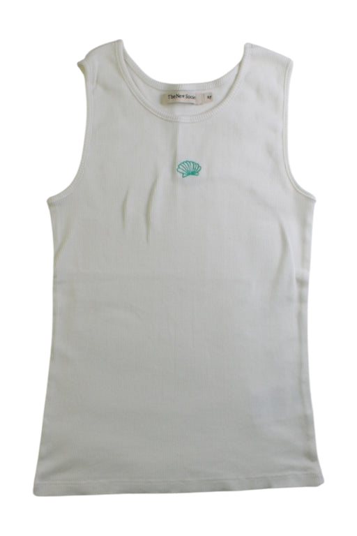 A White Sleeveless Tops from the new society in size 18-24M for girl. (Front View)
