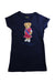 A Navy Short Sleeve T Shirts from Polo Ralph Lauren in size 5T for girl. (Front View)