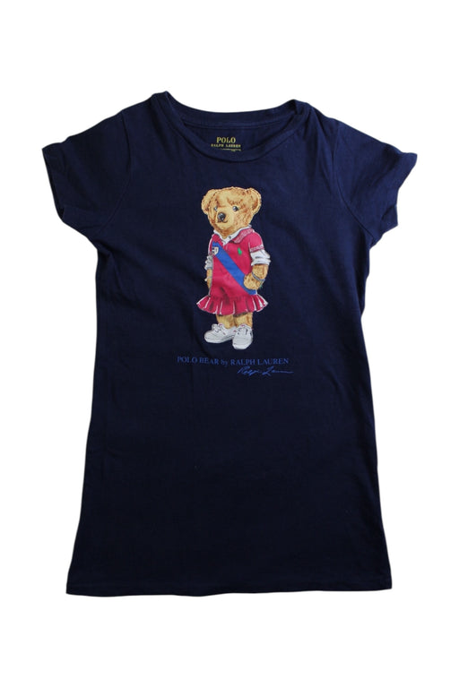 A Navy Short Sleeve T Shirts from Polo Ralph Lauren in size 5T for girl. (Front View)