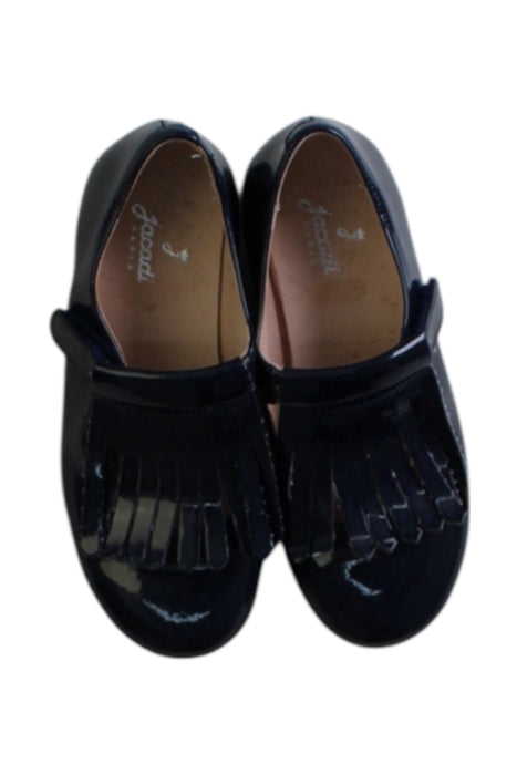 A Black Dress Shoes from Jacadi in size 5T for girl. (Back View)