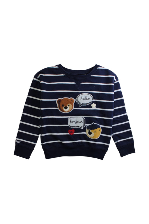 A Navy Crewneck Sweatshirts from Polo Ralph Lauren in size 5T for neutral. (Front View)