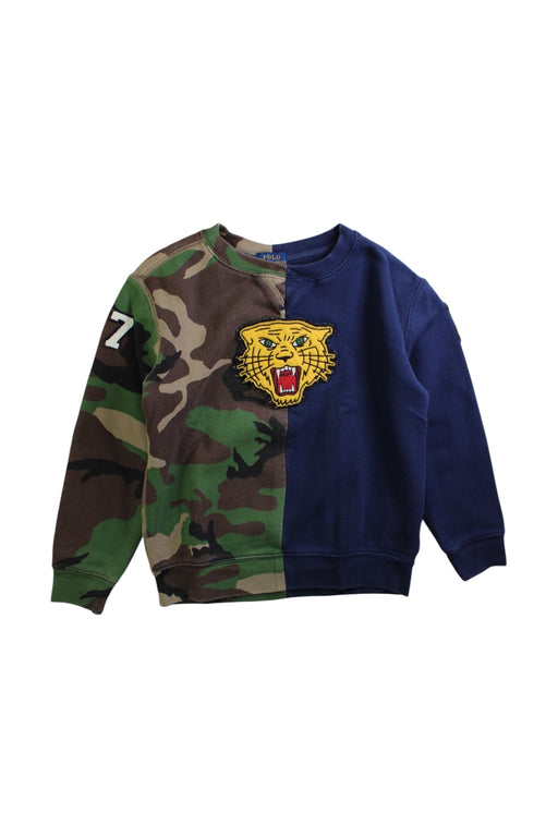 A Multicolour Crewneck Sweatshirts from Polo Ralph Lauren in size 7Y for boy. (Front View)