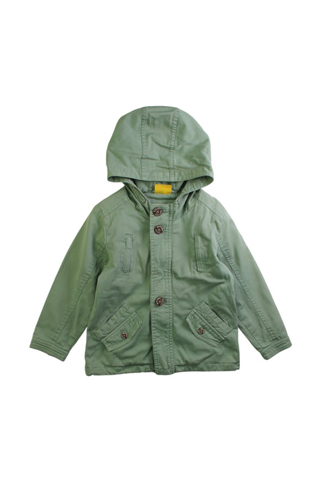 A Green Coats from Steiff in size 2T for neutral. (Front View)