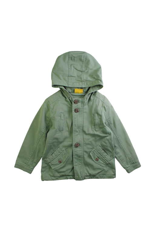 A Green Coats from Steiff in size 2T for neutral. (Front View)