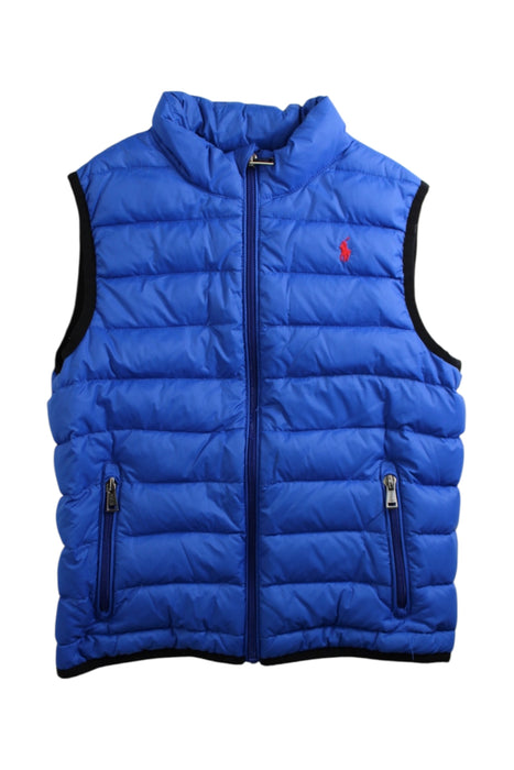 A Blue Outerwear Vests from Polo Ralph Lauren in size 7Y for boy. (Front View)