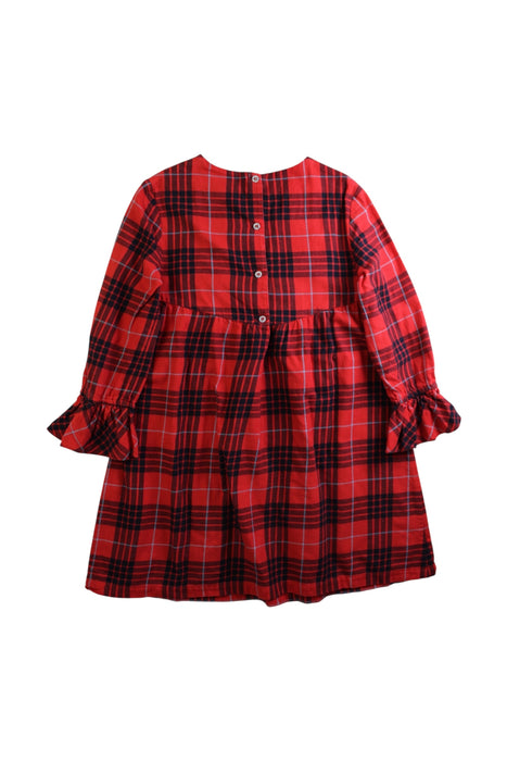 A Red Long Sleeve Dresses from Nanos in size 8Y for girl. (Back View)