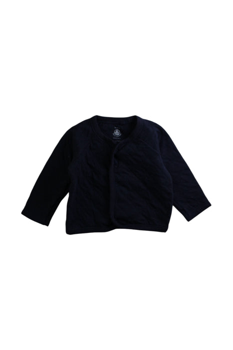 A Navy Cardigans from Petit Bateau in size 12-18M for neutral. (Front View)