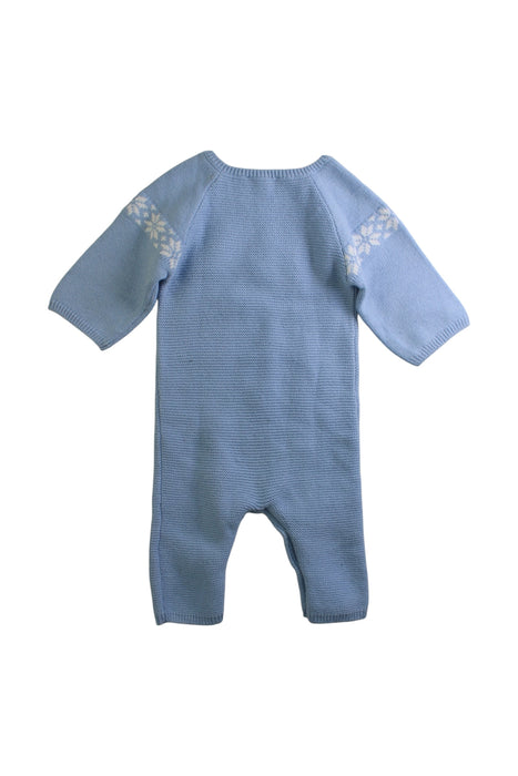 A Blue Long Sleeve Jumpsuits from Jacadi in size 3-6M for neutral. (Back View)