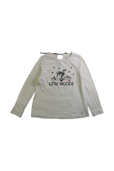 A White Long Sleeve Tops from Little Akiabara in size 6T for girl. (Front View)