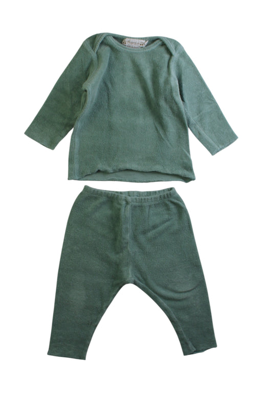 A Green Pants Sets from Bonpoint in size 6-12M for neutral. (Front View)