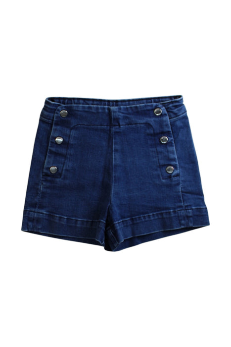 A Navy Shorts from Jacadi in size 4T for girl. (Front View)