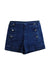 A Navy Shorts from Jacadi in size 4T for girl. (Front View)