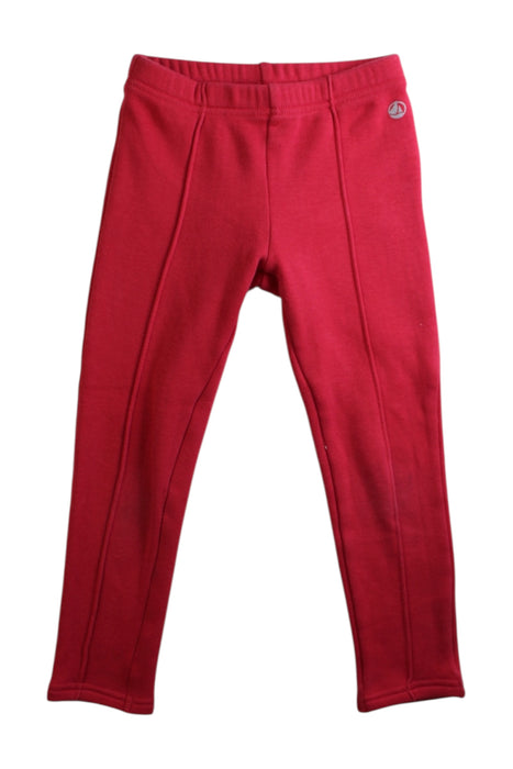A Red Leggings from Petit Bateau in size 4T for girl. (Front View)