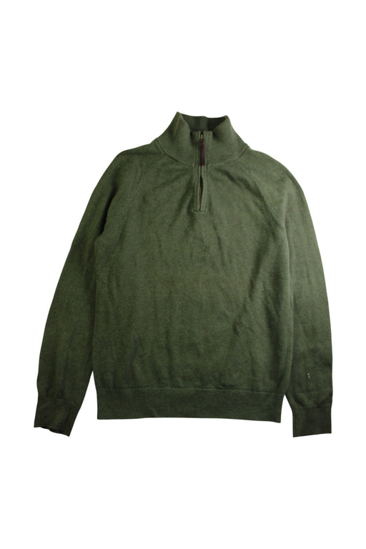 A Green Zippered Sweatshirts from Crewcuts in size 14Y for boy. (Front View)