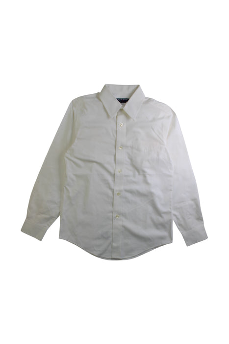 A White Long Sleeve Shirts from Brooks Brothers in size 12Y for boy. (Front View)