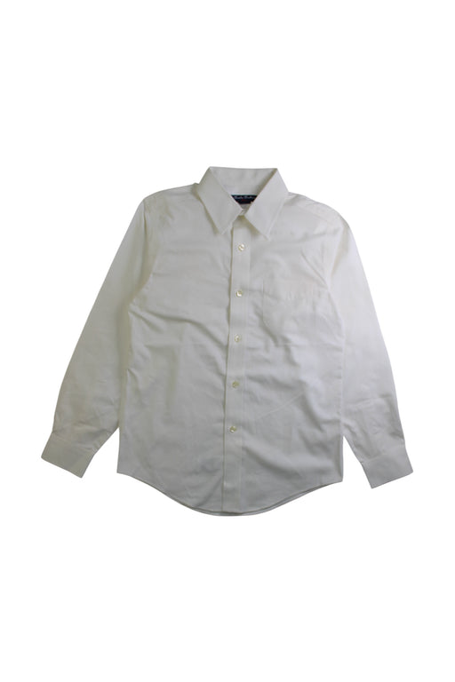 A White Long Sleeve Shirts from Brooks Brothers in size 12Y for boy. (Front View)