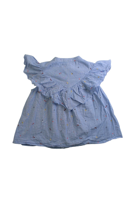 A Blue Sleeveless Tops from Mothercare in size 3T for girl. (Back View)