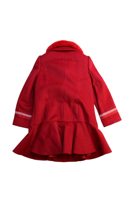 A Red Coats from Nicholas & Bears in size 3T for girl. (Back View)
