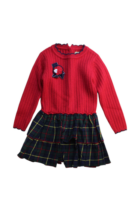 A Multicolour Sweater Dresses from Chickeeduck in size 3T for girl. (Front View)
