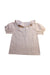 A Beige Short Sleeve Tops from Petite Lucette in size 8Y for girl. (Back View)