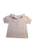 A Beige Short Sleeve Tops from Petite Lucette in size 8Y for girl. (Back View)