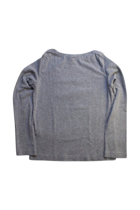 A Grey Long Sleeve Tops from Petit Bateau in size 8Y for girl. (Back View)