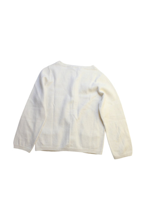 A Ivory Cardigans from Petite Lucette in size 5T for girl. (Back View)