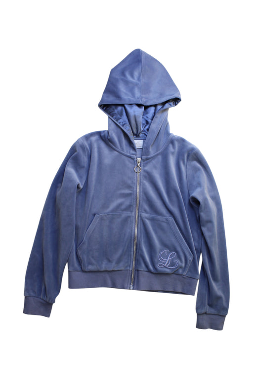 A Blue Hooded Sweatshirts from Lindex in size 10Y for girl. (Front View)
