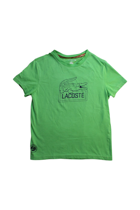 A Green Short Sleeve T Shirts from Lacoste in size 10Y for boy. (Front View)