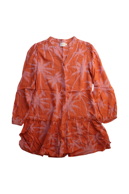 A Orange Long Sleeve Dresses from Shiwi in size 7Y for girl. (Front View)
