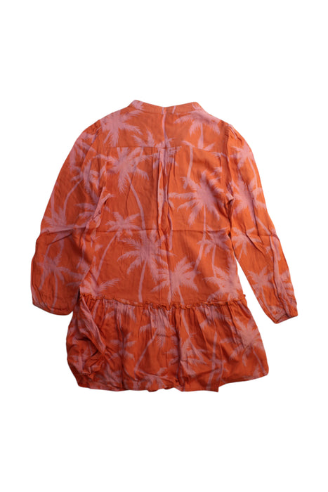 A Orange Long Sleeve Dresses from Shiwi in size 7Y for girl. (Back View)