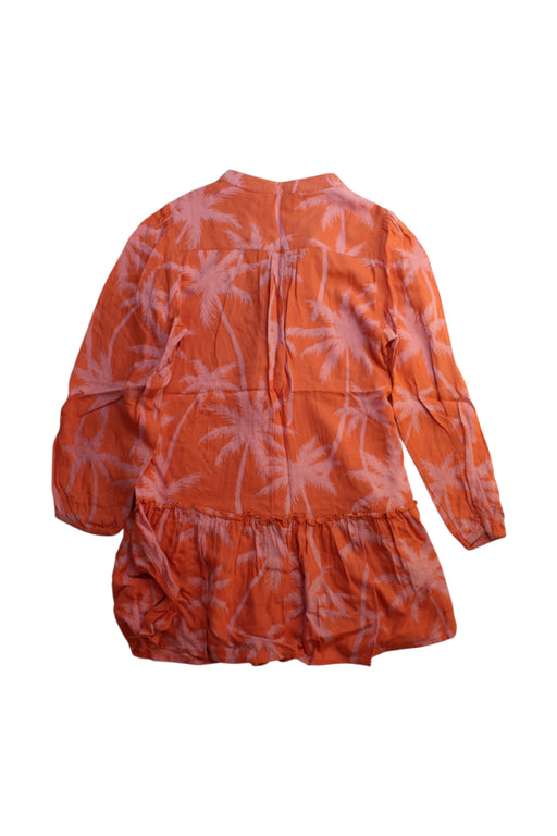 A Orange Long Sleeve Dresses from Shiwi in size 7Y for girl. (Back View)