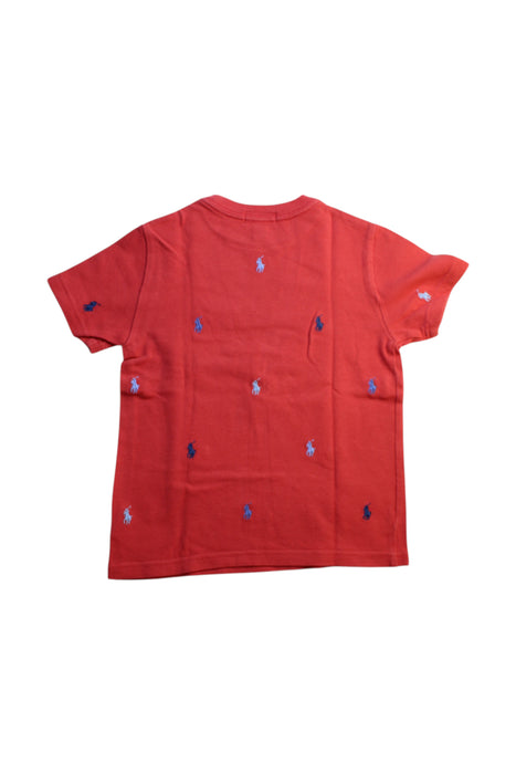 A Red Short Sleeve T Shirts from Polo Ralph Lauren in size 5T for boy. (Back View)