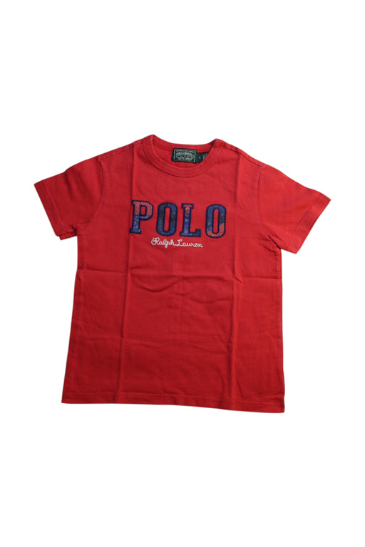 A Red Short Sleeve T Shirts from Polo Ralph Lauren in size 5T for boy. (Front View)