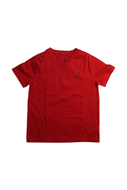 A Red Short Sleeve T Shirts from Polo Ralph Lauren in size 6T for girl. (Front View)