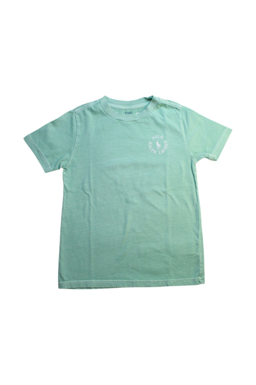 A Green Short Sleeve T Shirts from Polo Ralph Lauren in size 6T for boy. (Front View)
