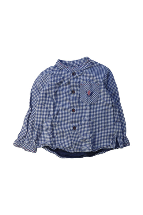 A Blue Long Sleeve Shirts from Pili Carrera in size 12-18M for boy. (Front View)