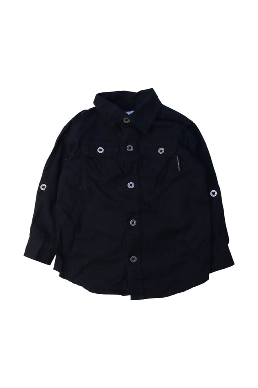 A Black Long Sleeve Shirts from Calvin Klein in size 12-18M for boy. (Front View)