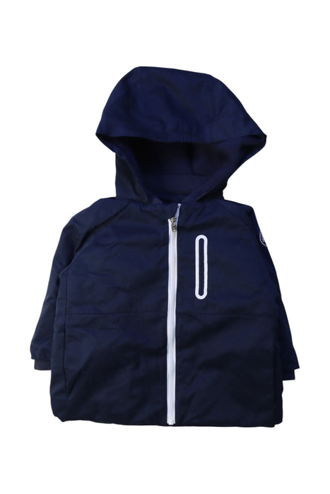 A Navy Rain Jackets from Jacadi in size 6-12M for boy. (Front View)