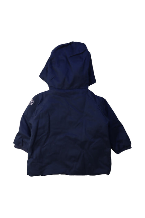 A Navy Rain Jackets from Jacadi in size 6-12M for boy. (Back View)