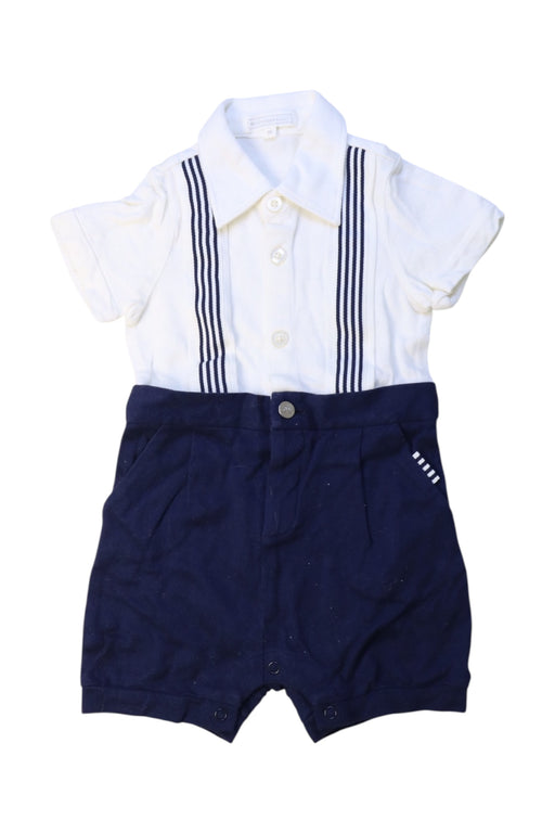 A White Short Sleeve Rompers from Nicholas & Bears in size 3-6M for boy. (Front View)