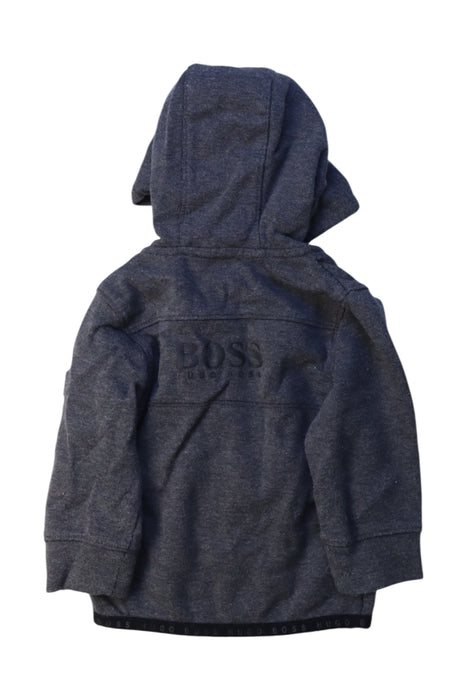 A Grey Lightweight Jackets from Boss in size 6-12M for boy. (Back View)