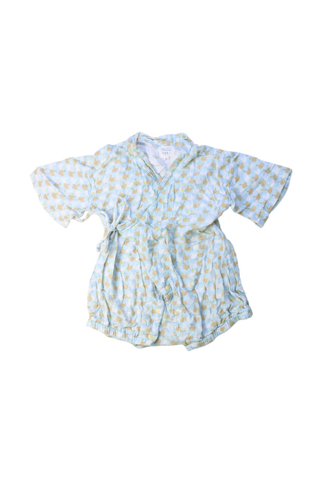 A Blue Short Sleeve Rompers from Mimi Mono in size 12-18M for neutral. (Front View)